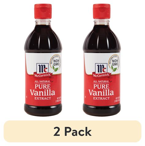 (2 pack) McCormick Non-GMO Gluten Free Pure Vanilla Extract, 16.0 fl oz ...