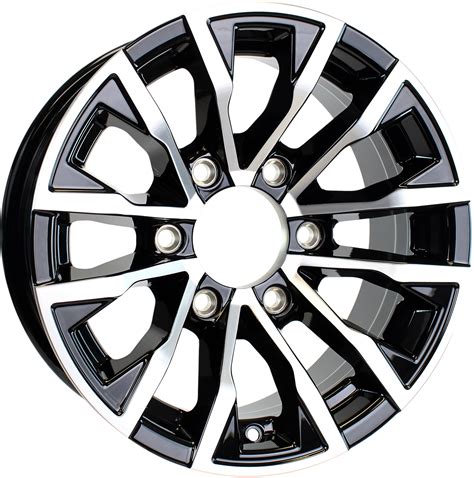 Aluminum Trailer Wheel 15X6 15 X 6 6 Lug 5.5 Center Edge Black Rim ...