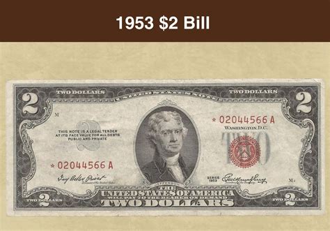 1953 $2 Bill Value (Red Seal, A, B, C Star Series Worth ...