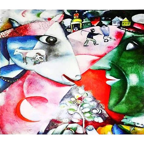 Marc Chagall I And The Village 1911 Original Collotype | Chagall ...