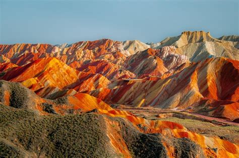 Colourful hills scenic area of zhangye national geopark zhangye danxia ...