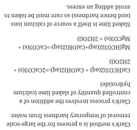what is clark's method? Explain with reaction. - Brainly.in