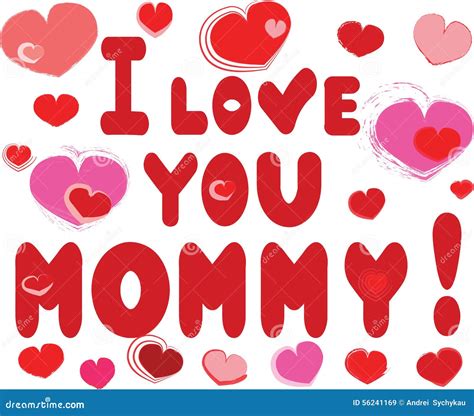 I Love You Mommy Stock Vector - Image: 56241169
