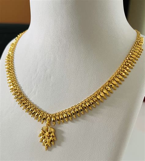 Best 916 gold shop near me Outlet Handmade Man Women Choco 916 22k Gold Chain Necklace Daily ...