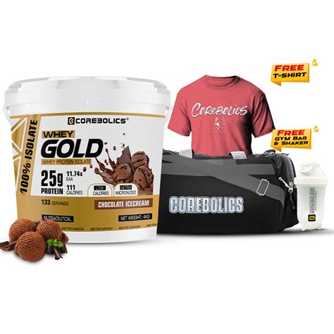 Corebolics Whey Gold -Whey Isolate Protein Powder (4kg)