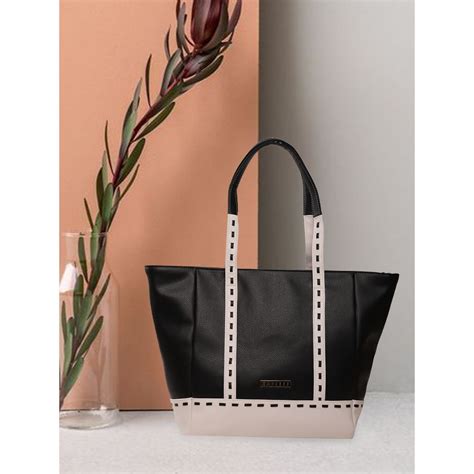 Buy Caprese Women Black Lucca Tote Bag (M) Online