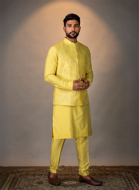 Kurta Pajama With Nehru Jacket in Kolkata, Bengaluru | Darshika Menswear