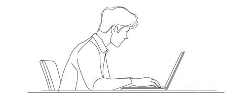 Man Using Computer Drawing 的图像结果