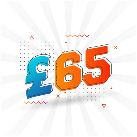 65 Pound Currency vector text symbol. 65 British Pound Money stock ...