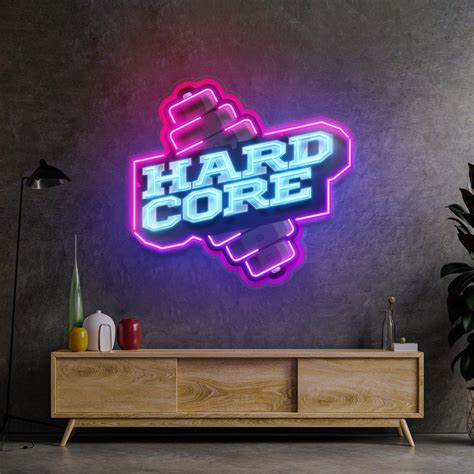 Hardcore Dumbell LED Neon Sign Light Pop Art – Neonzastudio