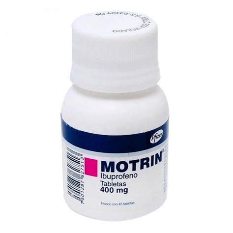 Ibuprofeno Motrin 400 mg 45 grageas
