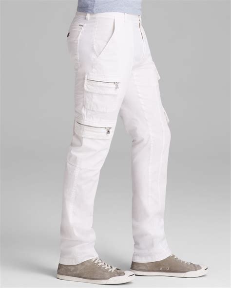 Michael Kors Twill Cargo Pants in White for Men - Lyst