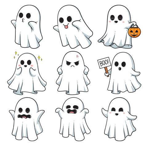 Black And White Ghost Clipart