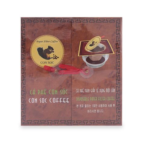 {泰菲印越} 越南 ConSoc 松鼠咖啡 (附糖包) 耳掛式 榛果牛奶咖啡 10入 | 蝦皮購物
