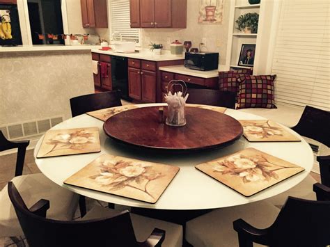 Dining Table With Lazy Susan Top at Hayley Stokes blog