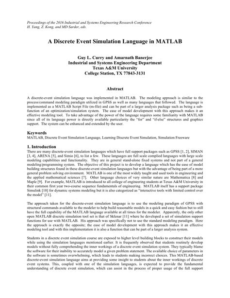 Image result for Discrete Event Simulation MATLAB