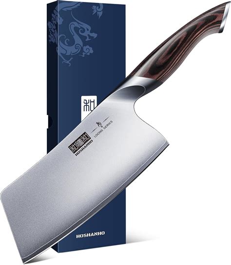 Amazon.com: HOSHANHO Cleaver Knife 7 Inch, Ultra Sharp Japanese High ...