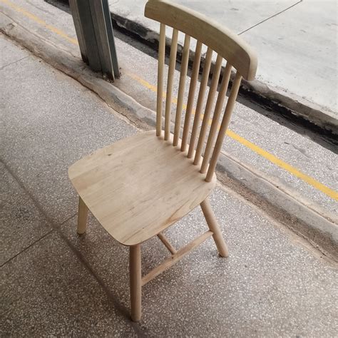 北欧餐椅日式咖啡厅休闲实木温莎椅白茬餐椅橡胶木白胚餐椅公主椅-阿里巴巴