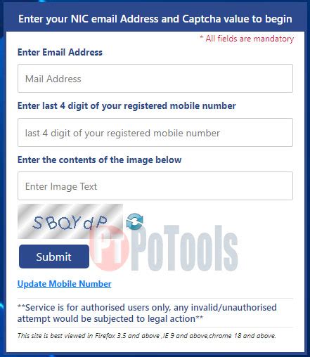 Password reset link for India Post eMail