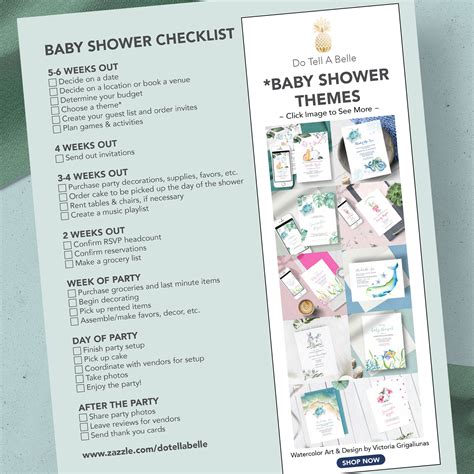 Baby Shower Planning Checklist - dotellabelle