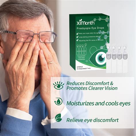 Ximonth Presbyopia Eye Drops 7ml Eye Drop Ophthalmic Solution Moist Eye Drop Relieves Tired Dry ...