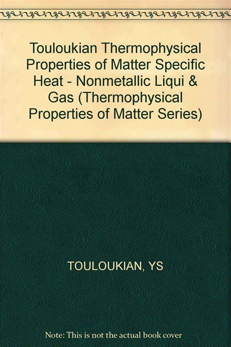 Buy Touloukian ∗thermophysical∗ Properties Of Matter Specific Heat ...
