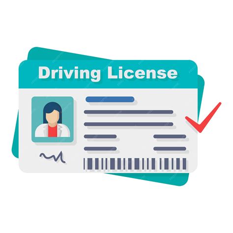 Premium Vector | Driving license with photo Identification or ID card ...
