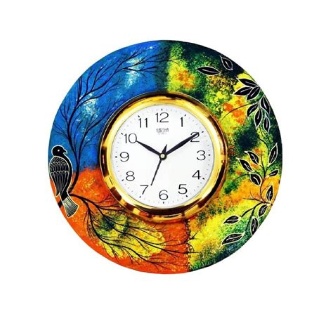 Buy Craftdia Decorative Wooden HandPainted Analog Wall Clock(12 ...