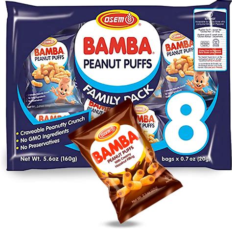Amazon.com: Osem Bamba Peanut Butter Puffs (Original and Hazelnut ...
