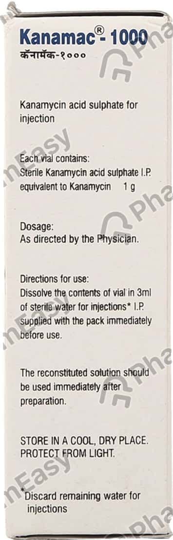 Buy Kanamac 1 G Powder For Injection (1) Online at Flat 15% OFF | PharmEasy