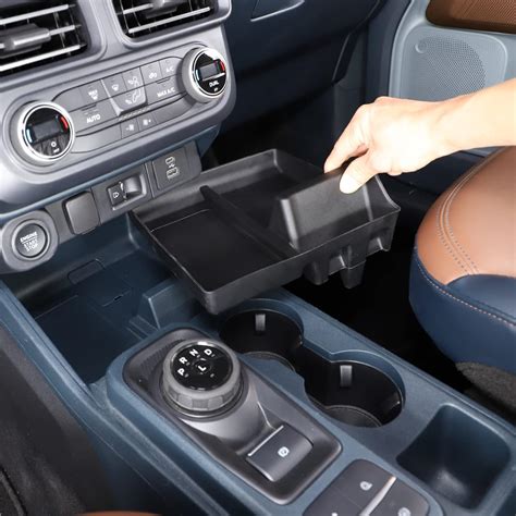CHEAYAR Center Console Organizer Tray TPE Control Lower Bottom Storage Box Compatible with Ford ...