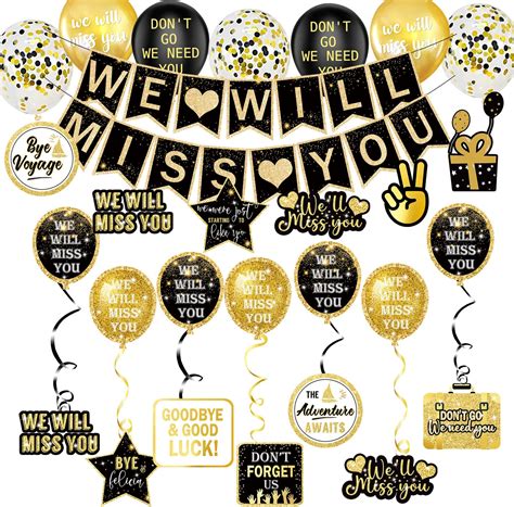 Amazon.com: Farewell Party Decorations Supplies Kit, We Will Miss You ...