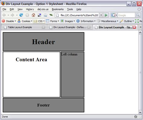 Image result for HTML Div Layout Examples