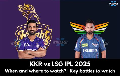 KKR vs LSG IPL 2025: When and Where to Watch Live