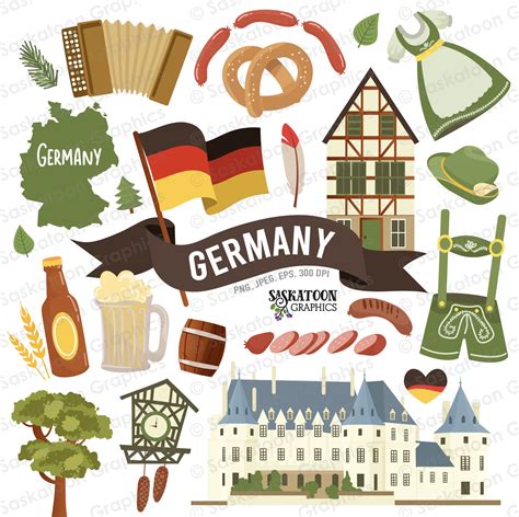Germany Travel Clip Art - German Flag - European Continent World ...