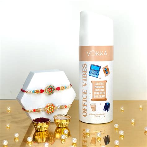 VOKKA Rakhi Gift for Brother Unisex Deodorant 150ml Office Vibes with ...