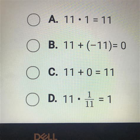 Which equation is an example of the inverse property of addition ...