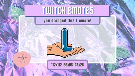 Buy Dropped This L Emote Meme Twitch Emotes Twitch Emote Funny Youtube ...