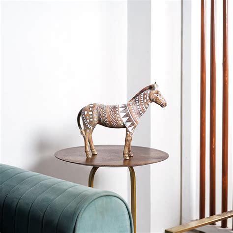 The Artment your artistic apartment Tribal Brown Resin Horse Showpiece ...