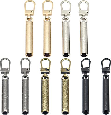 XOKL 10 Pieces Zipper Pull Replacement Metal Zipper Pull Removable ...