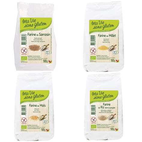 4 organic gluten-free flours assortment - Ma vie sans gluten