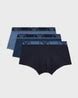 Buy EMPORIO ARMANI Pack of 3 Logo Print Trunks | Blue Color Men | AJIO LUXE