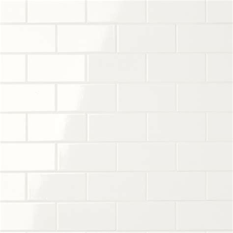 Basic White 3x6 Polished Ceramic Subway Wall Tile | Wall tiles, Ceramic ...