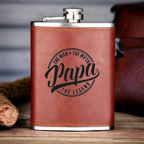 Personalised Papa Hip Flask — Father's Day Gift for Dad – Zingy Gifts