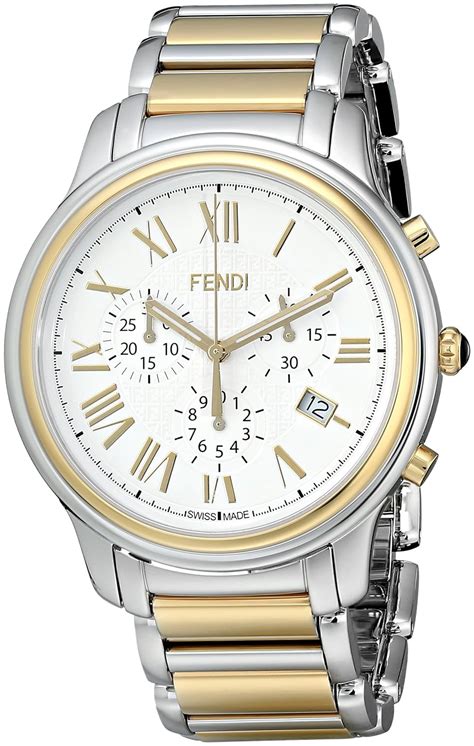 Fendi Men's F252114000 Classico Analog Display Quartz Silver Watch ...
