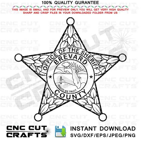 Brevard County Sheriff Badge SVG, Laser Cut File - Etsy