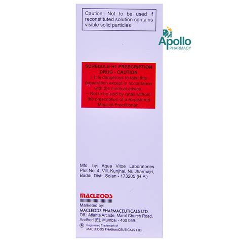 MEROMAC 125MG INJECTION Price, Uses, Side Effects, Composition - Apollo ...