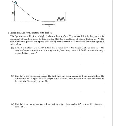 Image result for Spring Force Max Speed of Block with Friction