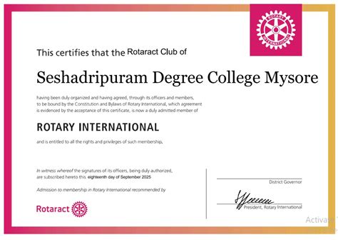 Rotaract Club – Leadership & Service | Seshadripuram Degree College Mysuru