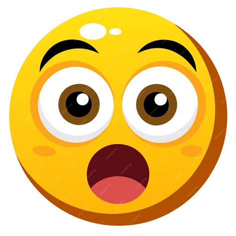 Surprised Emoji with Wide Eyes A yellow emoji with large round eyes ...